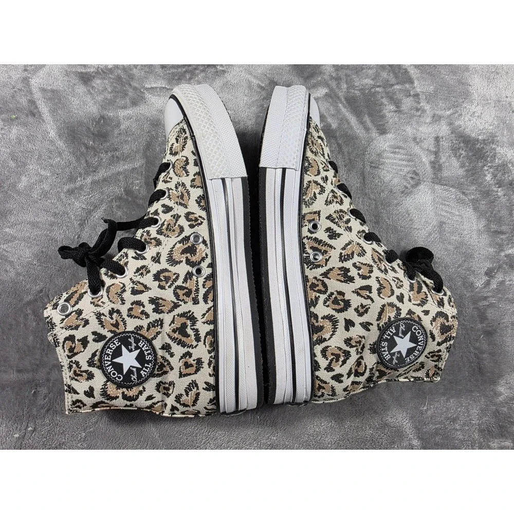 Converse Chuck Taylor All Star Leopard Print Platform High Top Youth US‎ 6 NWOB